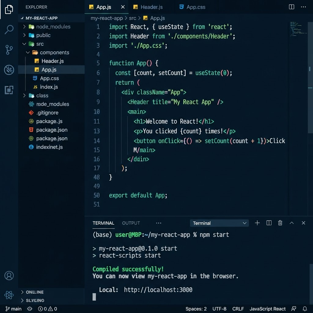 Interface do projeto Editor de Código