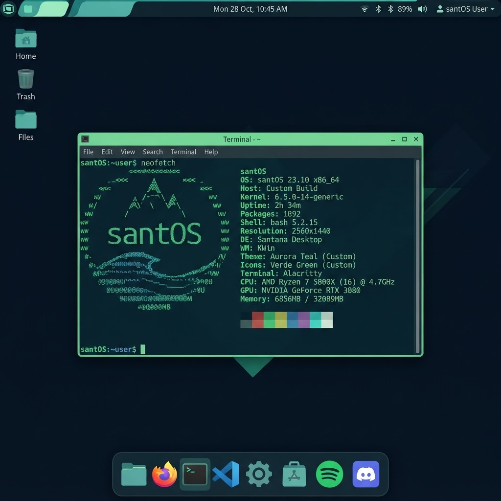 Interface do projeto santOS